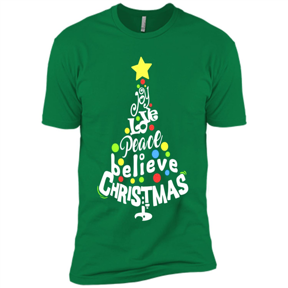 Joy Love Peace Believe Christmas Tree