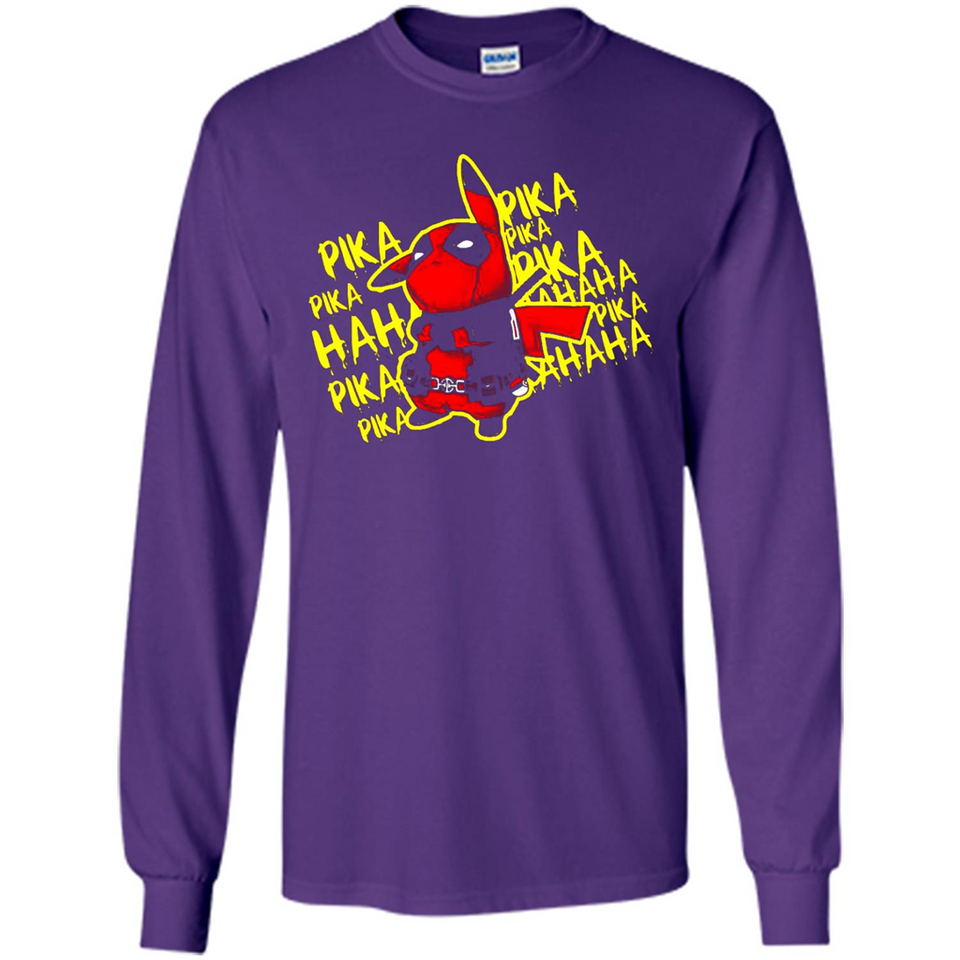 Pikachu Deadpool T-Shirt PINGPONG - Long Sleeve T-Shirt