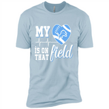 Detroit Lions Football My Heart is on that Field - Premium Short Sleeve T-Shirt