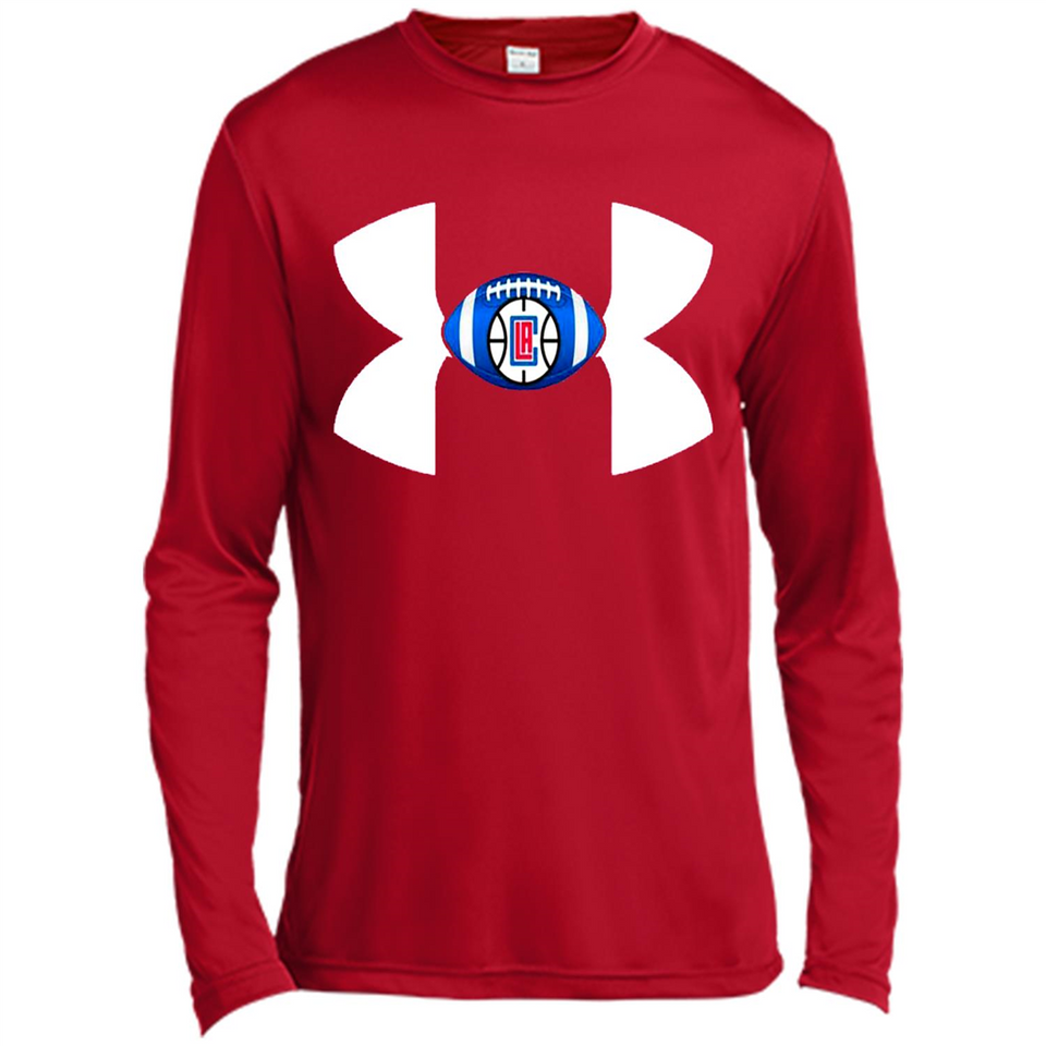 Los Angeles Clippers Under Armour Logo - Canvas Long Sleeve T-Shirt