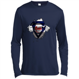 Chicago Cubs And Superman Fans - Canvas Long Sleeve T-Shirt
