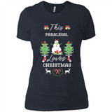 This Paralegal Loves Christmas Tree Shirt with Snowman