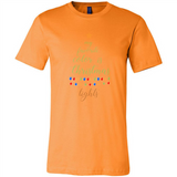 My Favorite Color is Christmas Lights Xmas Sporty T-Shirt - Canvas Unisex T-Shirt
