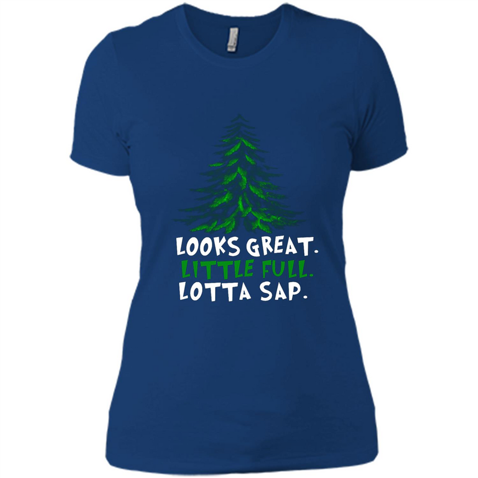 Looks Great Little Full Lotta Sap Funny Christmas Mug PINGPONG - Ladies' Boyfriend T-Shirt