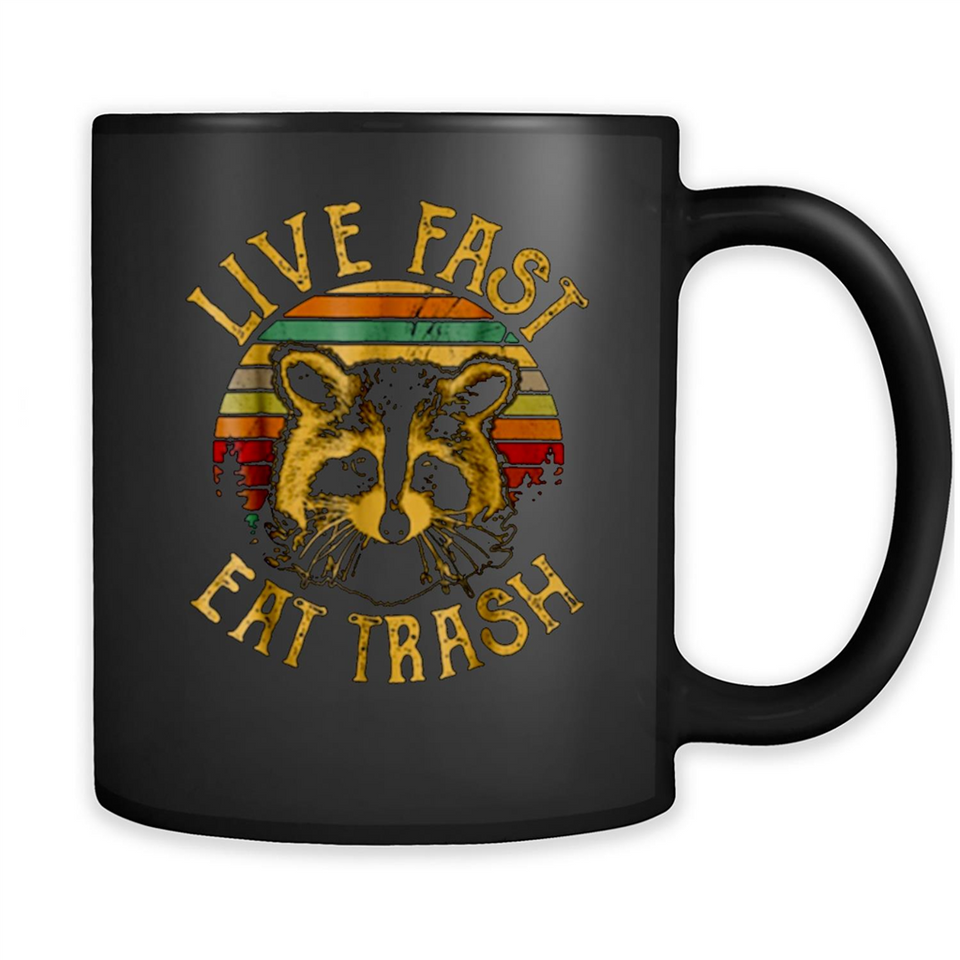 Live fast eat trash bear vintage camping PINGPONG