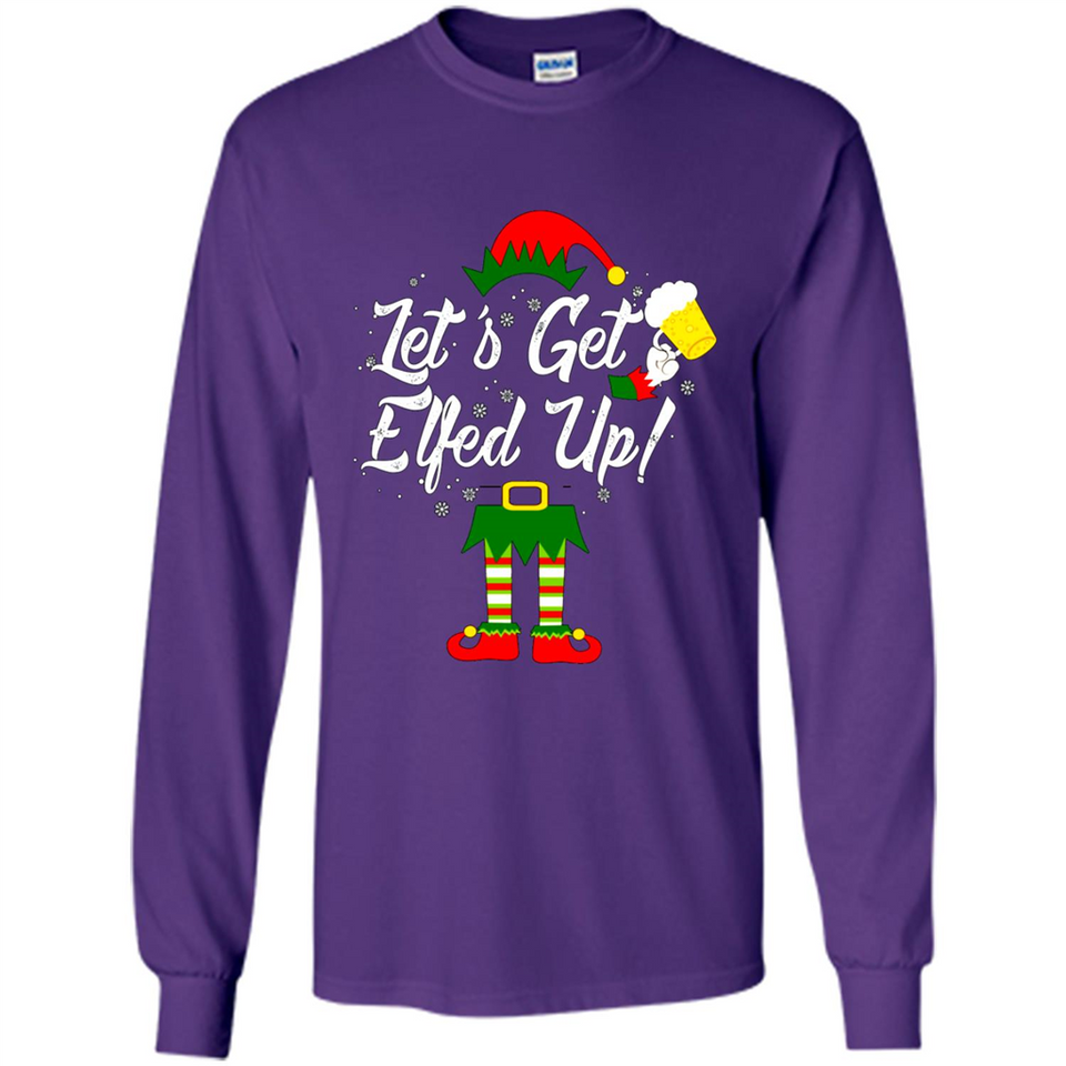 Let's Get Elfed Up Drinking Beer Christmas PINGPONG