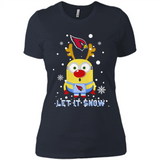 Minion Arizona Cardinals Ugly Christmas Sweater Let it Snow - Ladies' Boyfriend T-Shirt