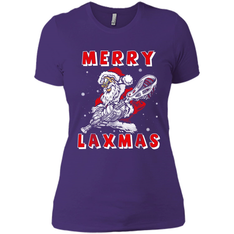 Lacrosse Merry Laxmas Santa - Ladies' Boyfriend T-Shirt