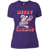 Lacrosse Merry Laxmas Santa - Ladies' Boyfriend T-Shirt