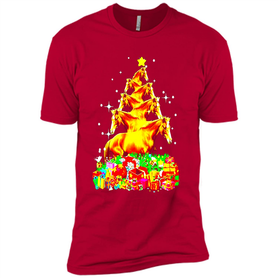 Horse Lover Tees Merry Christmas - Premium Short Sleeve T-Shirt