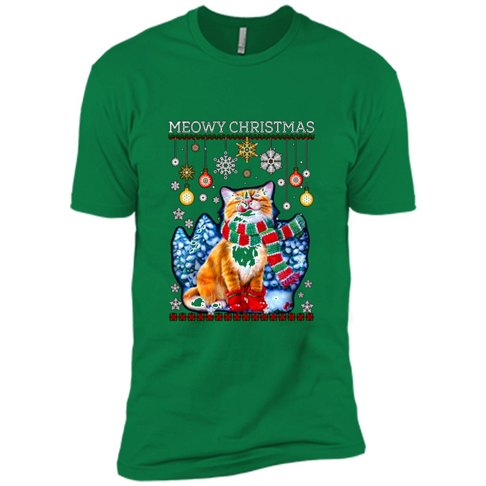 Meowy Christmas Ugly Funny Cats Lover PINGPONG
