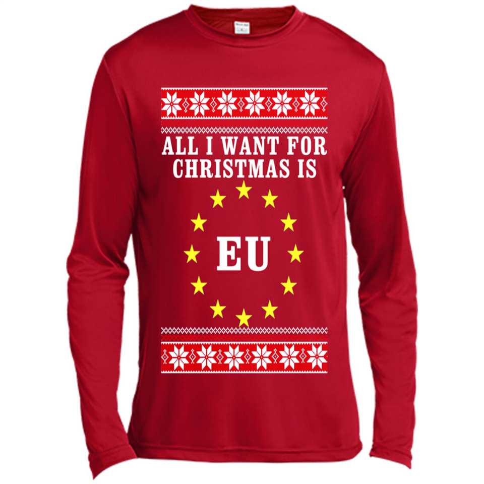 All I want for Christmas is EU ugly - Canvas Long Sleeve T-Shirt