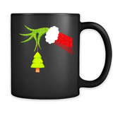 Funny Grinch Hand Holding Christmas Tree Ornament Christmas PING PONG