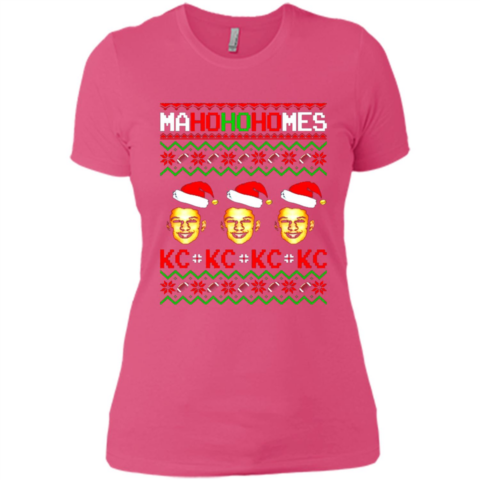 Patrick Mahomes Ma Ho Ho Homes Christmas sweatshirt PINGPONG - Ladies' Boyfriend T-Shirt