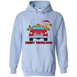 Merry Truck-Mas Christmas Fire Truck Cute Reindeer Sporty - Hoodie