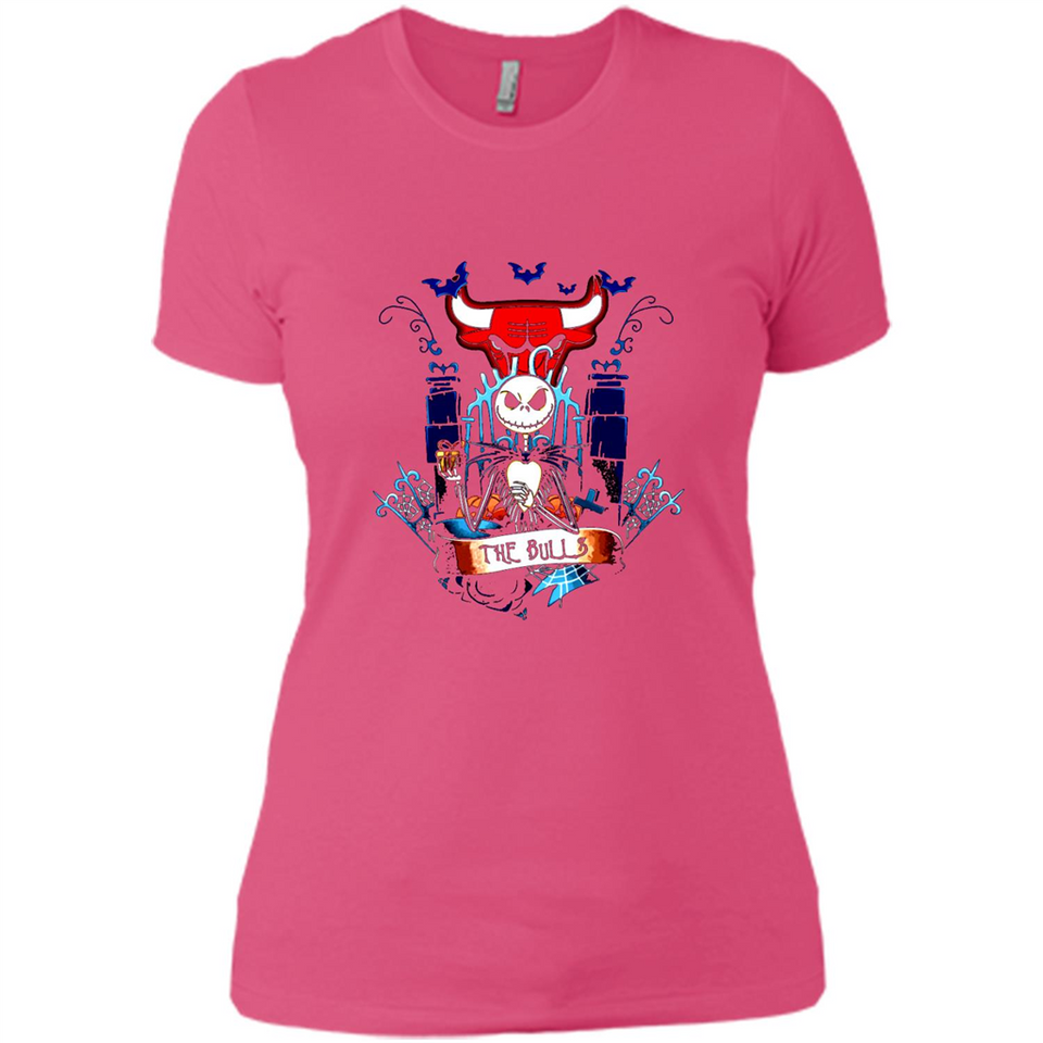 Chicago Bulls Halloween The Nightmare Before Christmas - Ladies' Boyfriend T-Shirt