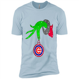 GRINCH HAND HOLDING CHICAGO CUBS GLITTER CHRISTMAS PINGPONG