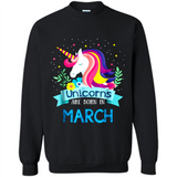 Unicorns are born in March Birthday Rainbow Gift Ladies Custom