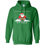 Funny Christmas Nurse Shirt, Santa_s Favorite Nurse - Hoodie