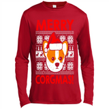 Funny Christmas Santa Corgi Dog Merry Corgmas - Canvas Long Sleeve T-Shirt
