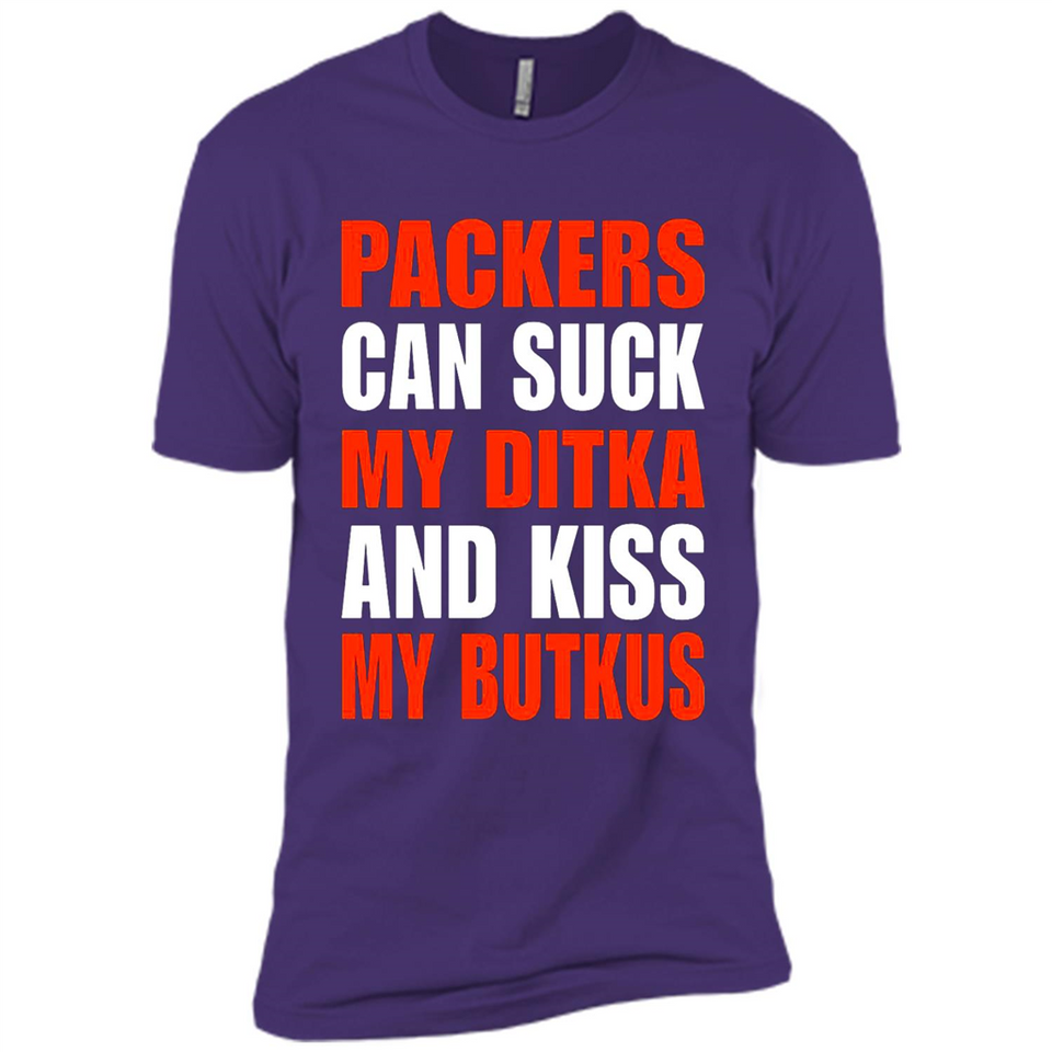 Packers can suck my Ditka and kiss my Butkus PINGPONG - Premium Short Sleeve T-Shirt