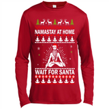 Namastay at home and wait for Santa Christmas - Canvas Long Sleeve T-Shirt