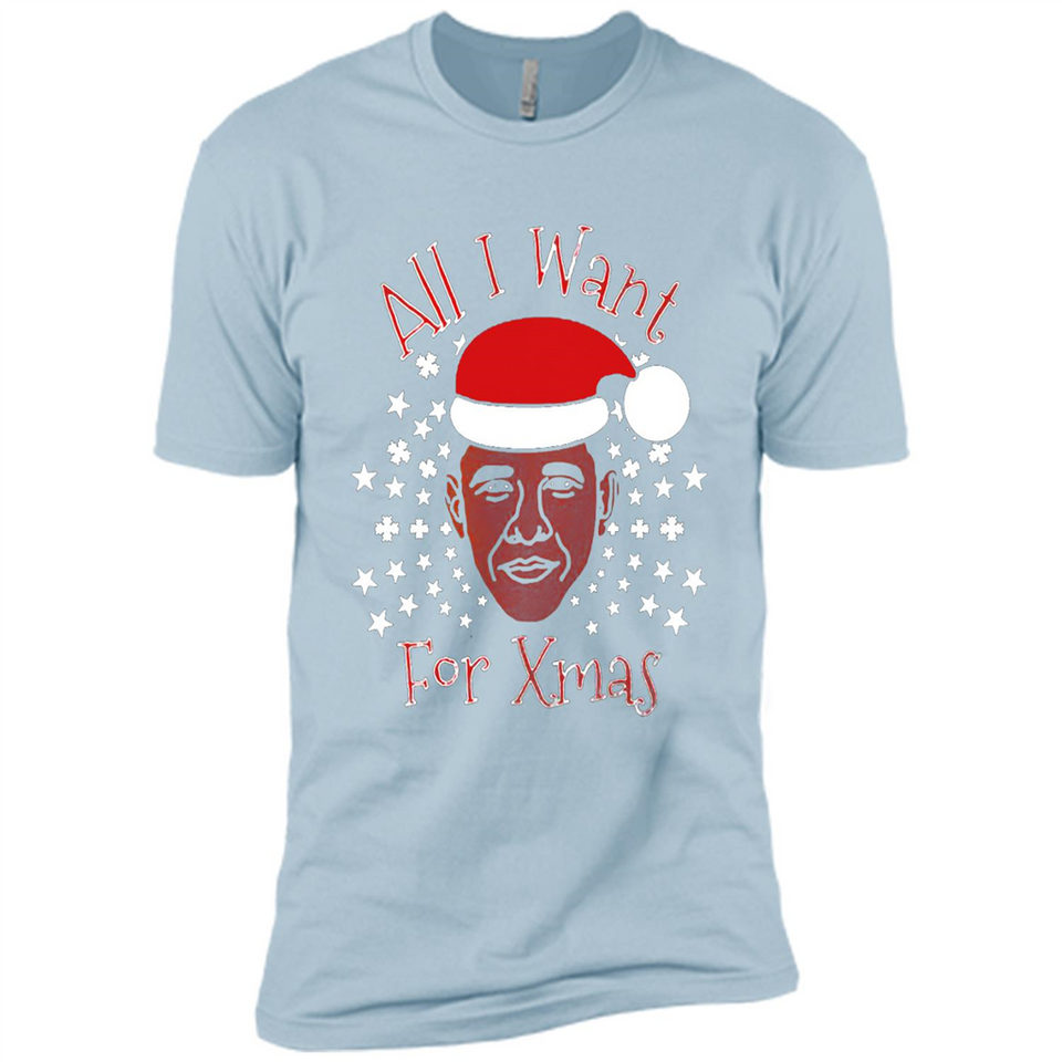 Obama All I Want For Xmas T Shirt PINGPONG - Premium Short Sleeve T-Shirt