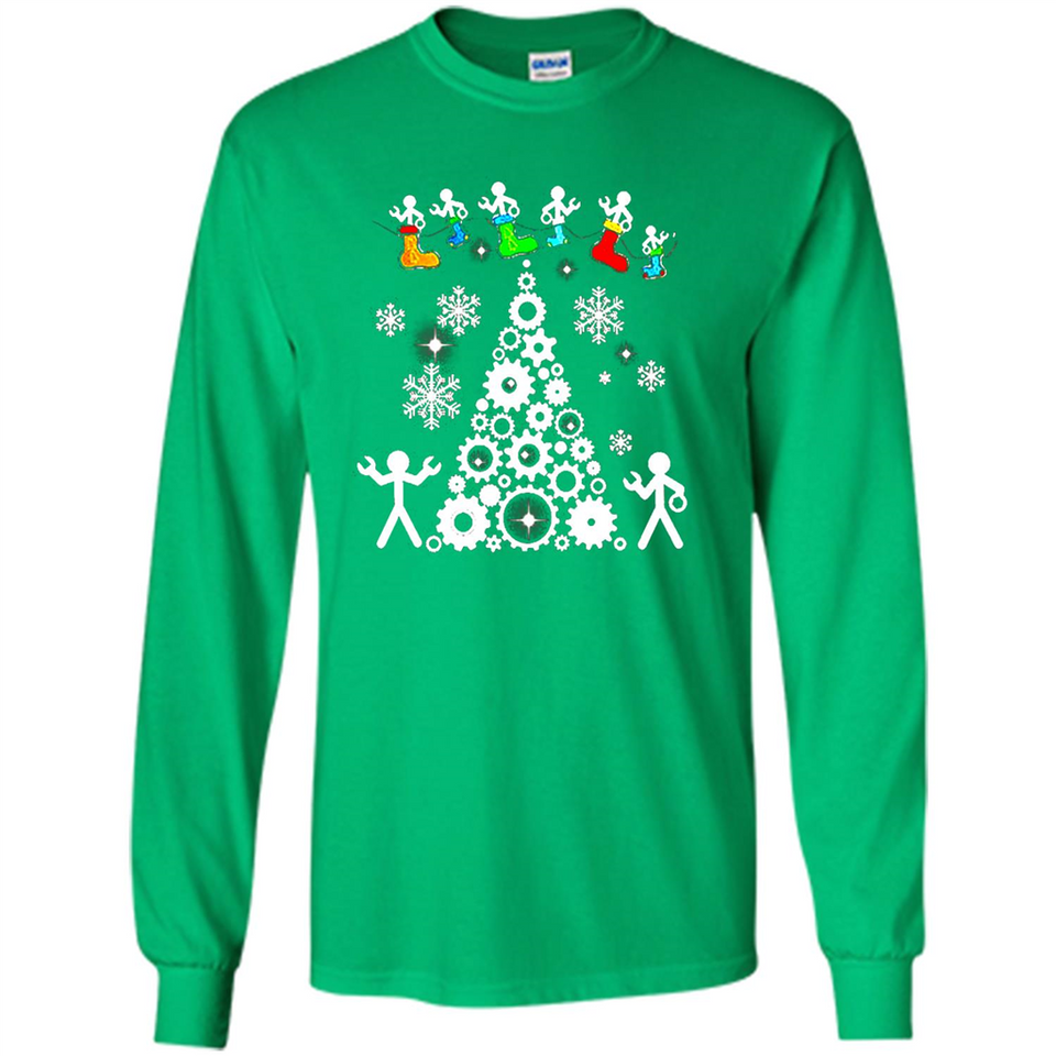 Funny Mechanics Ugly Christmas 2018 - Long Sleeve T-Shirt