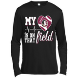 Florida State Seminoles Football My Heart is on that Field - Canvas Long Sleeve T-Shirt