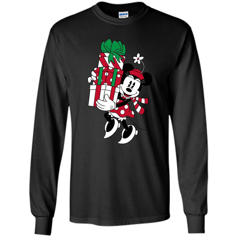Disney Minnie Mouse Christmas Gift Sweatshirt - Long Sleeve T-Shirt