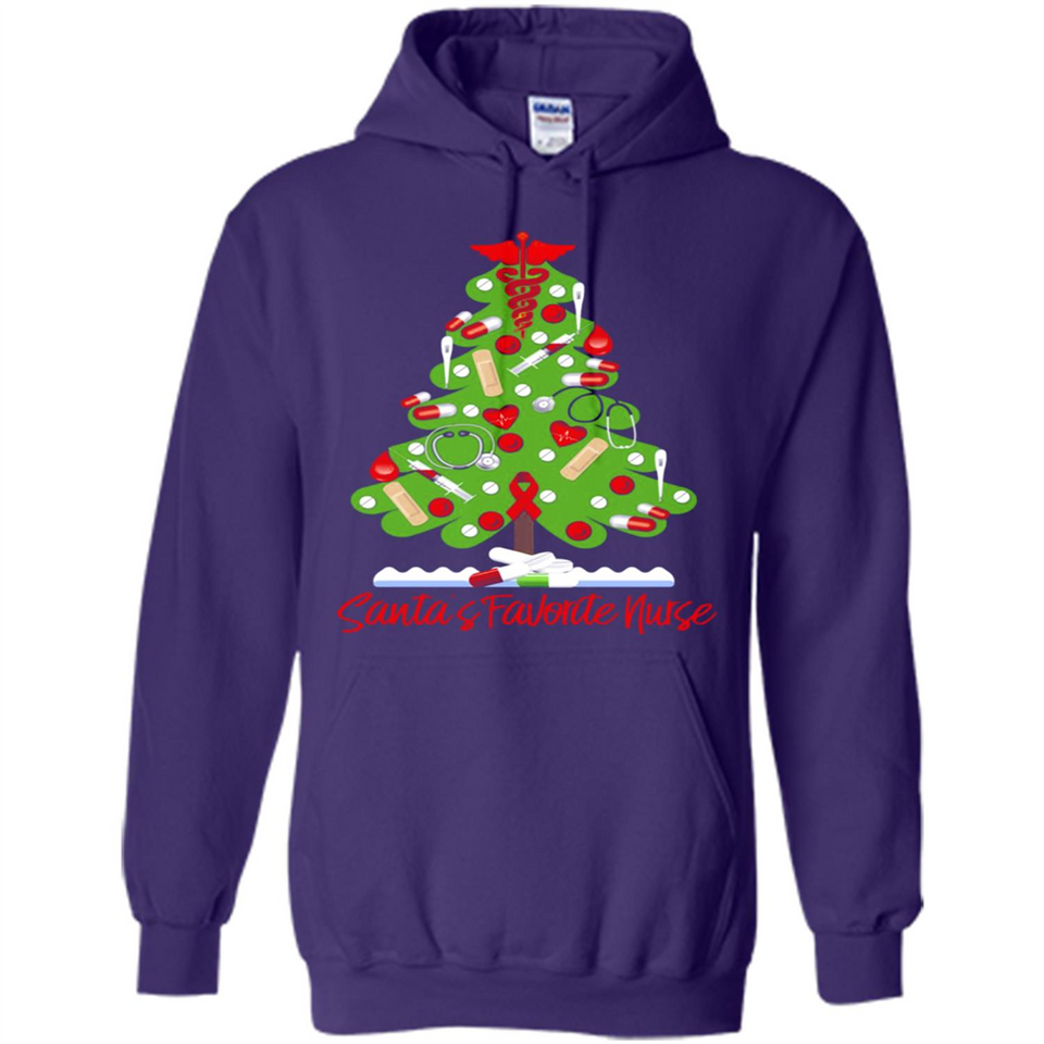 Santa's Favorite Nurse Christmas Tee