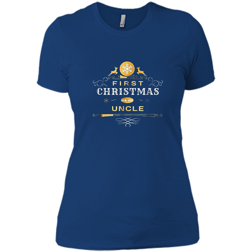 First Christmas as a Uncle - Christmas Family - Ladies' Boyfriend T-Shirt