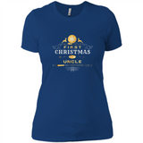 First Christmas as a Uncle - Christmas Family - Ladies' Boyfriend T-Shirt