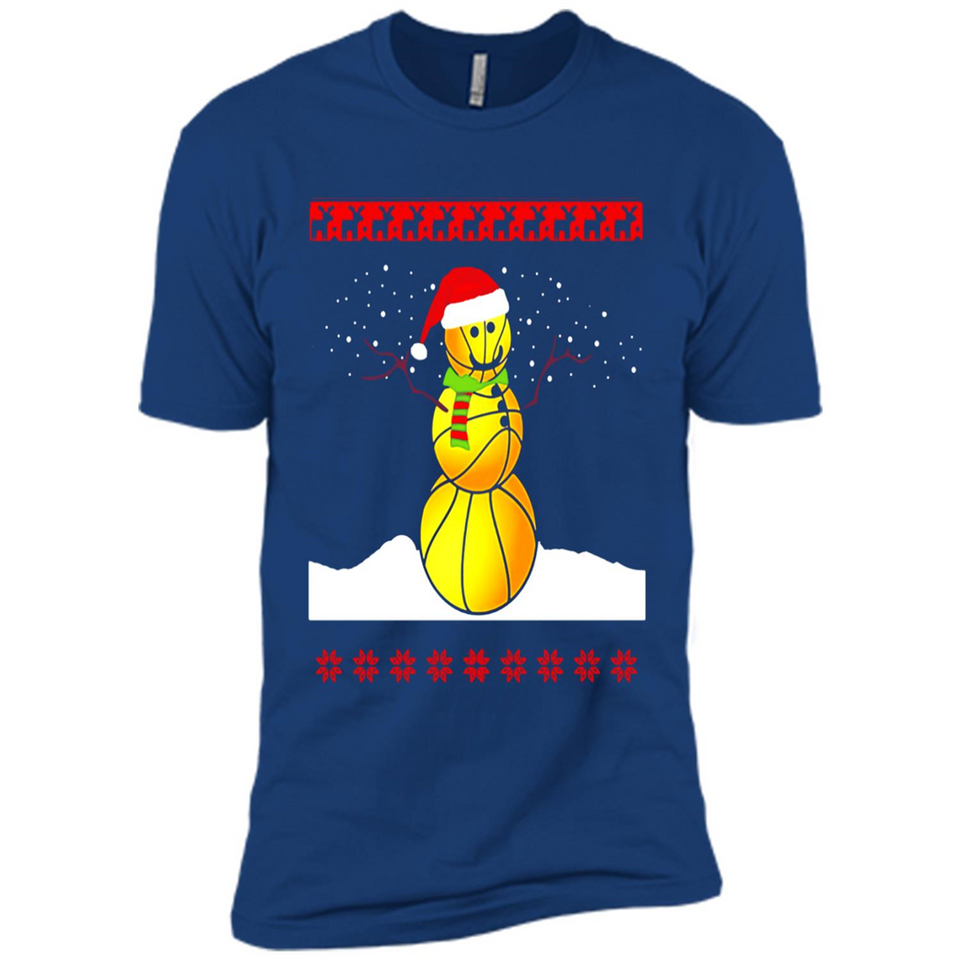 Basketball Santa Funny Christmas - Premium Short Sleeve T-Shirt