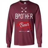 Brother Shirt Buffalo Plaid Family Camping Bear Tee - Long Sleeve T-Shirt