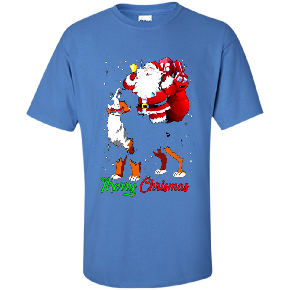 Merry Christmas Santa Claus With Big Dog sweater PINGPONG