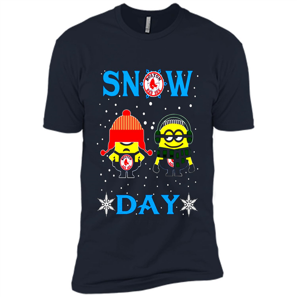Snow Day Shirt For Boston Red Sox Vs Minion Fans pingpong