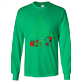 Snoopy Merry Christmas with Christmas tree T-Shirt - Long Sleeve T-Shirt