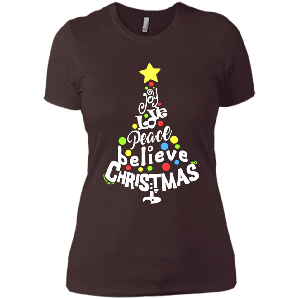 Joy Love Peace Believe Christmas Tree