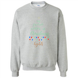 My Favorite Color is Christmas Lights Xmas Sporty T-Shirt - Sweatshirt