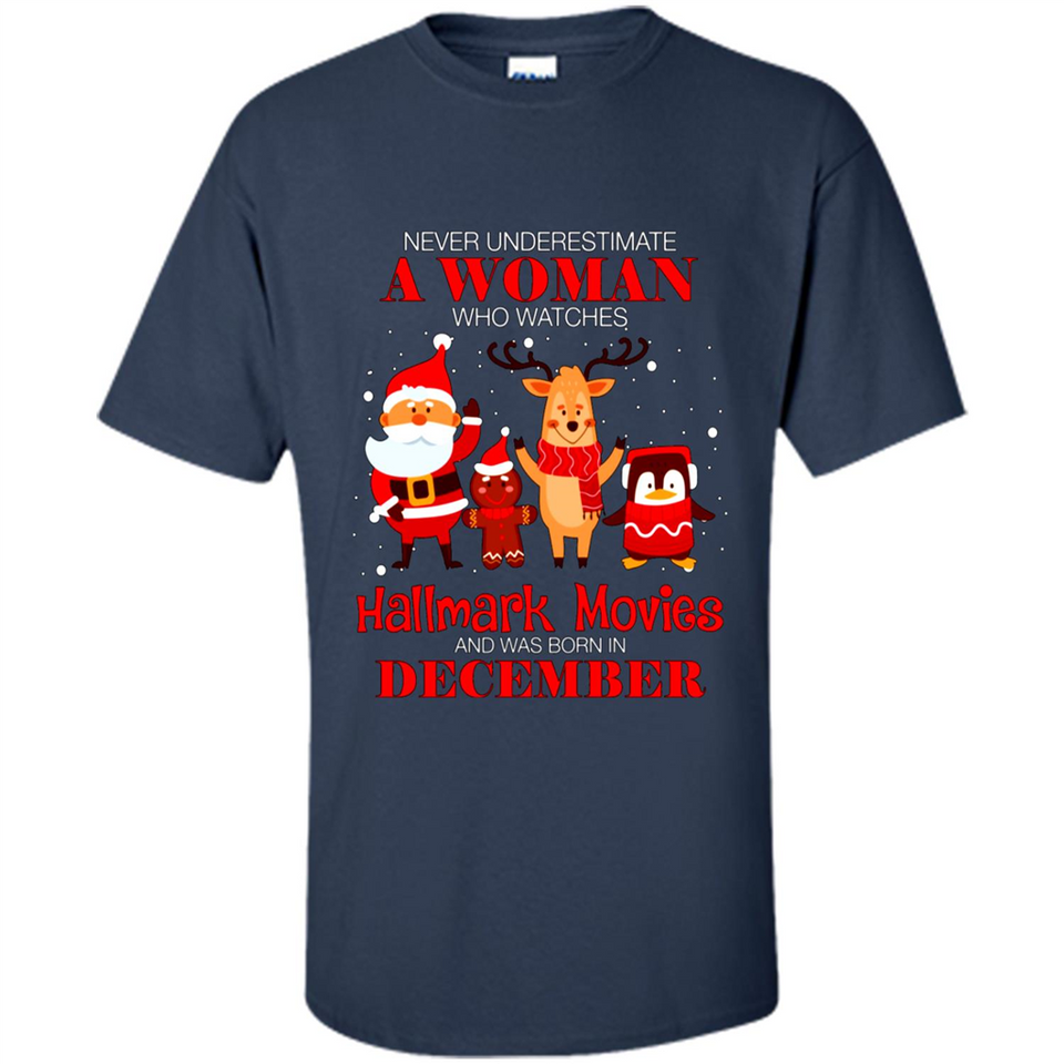 Never Underestimate A December Woman Watches Hallmark Movies Sweatshirt PINGPONG