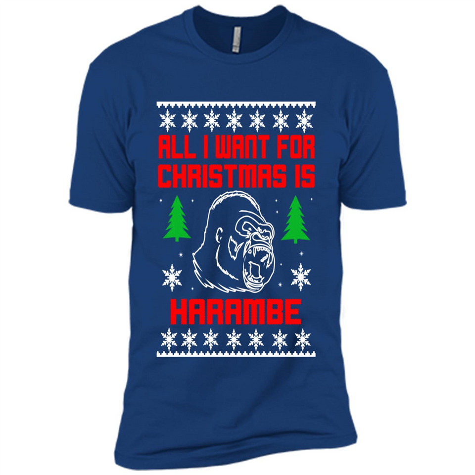 All I Want For Christmas Is HarambeT Rex Attack Reindeer ugly sweater PINGPONG
