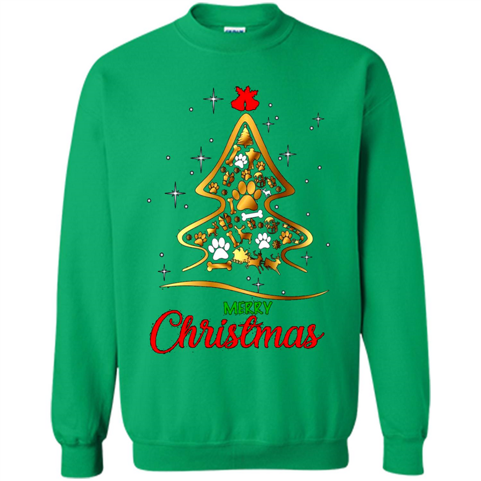 Merry Christmas Dogs Christmas Tree sweater PINGPONG