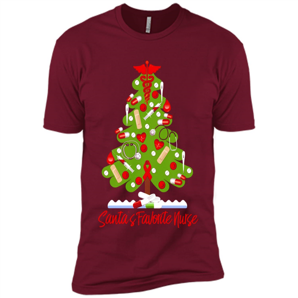 Santa's Favorite Nurse Christmas Tee
