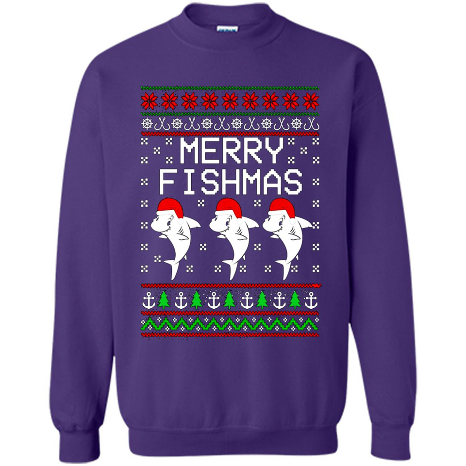 Merry Fishmas Christmas sweatshirt PINGPONG