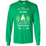 This Singer Loves Christmas Tree Shirt with Snowman