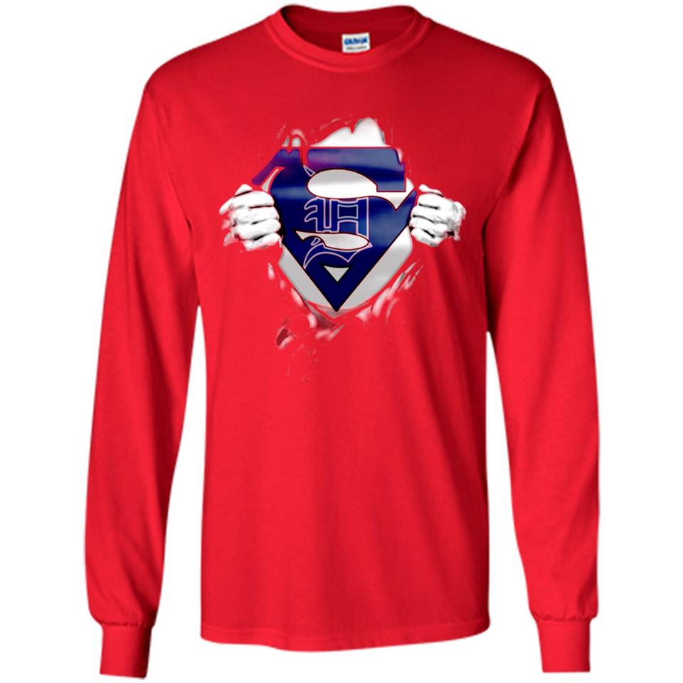Detroit Tigers And Superman Fans - Long Sleeve T-Shirt