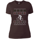 Christmas Ugly Sweater Cycling - Ugly Christmas Sweater - Ladies' Boyfriend T-Shirt