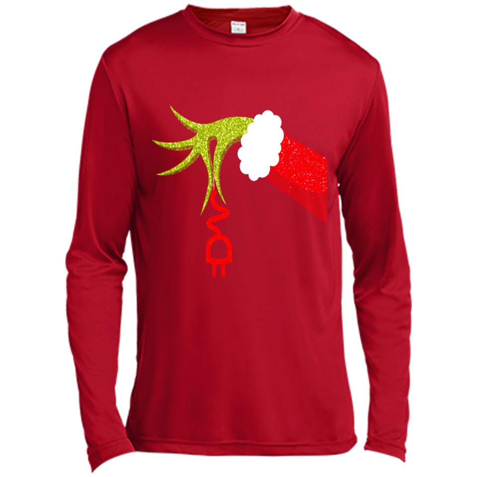 Funny Grinch Hand Holding Electrician Ornament Christmas PING PONG