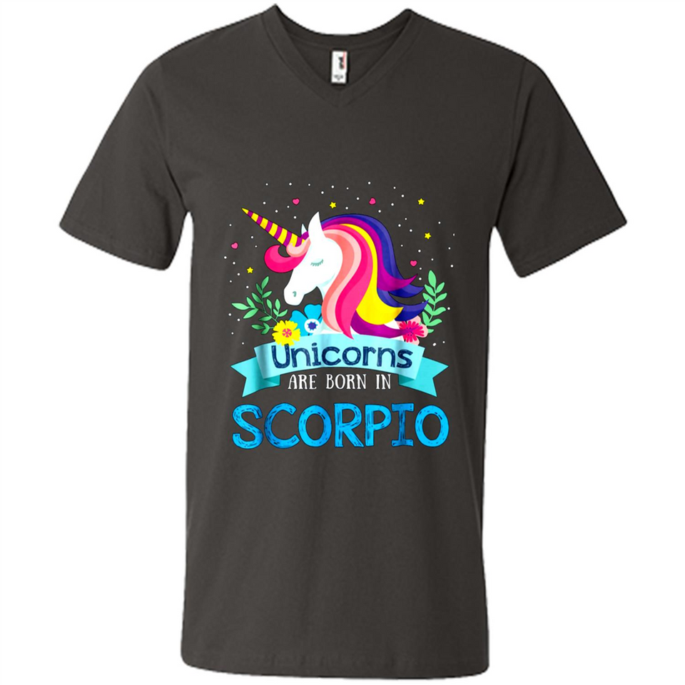 Unicorns are born in Scorpio Birthday Rainbow Gift Ladies Custom